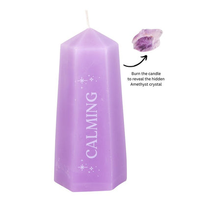 Calming Amethyst Crystal Candle