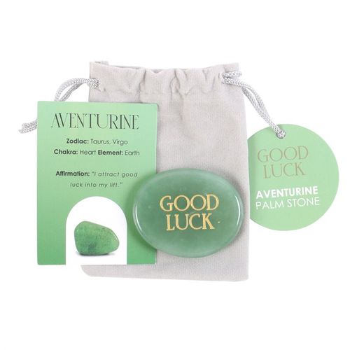 Good Luck Aventurine Palm Stone Crystal