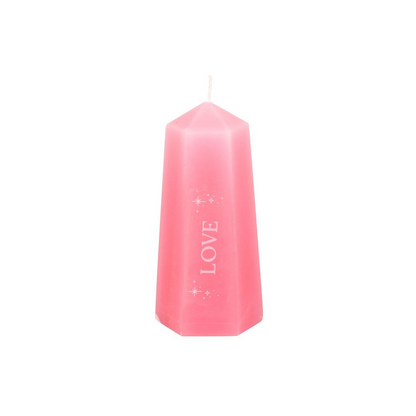 Love Rose Quartz Crystal Candle