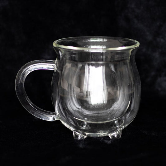 Double Walled Glass Cauldron Mug