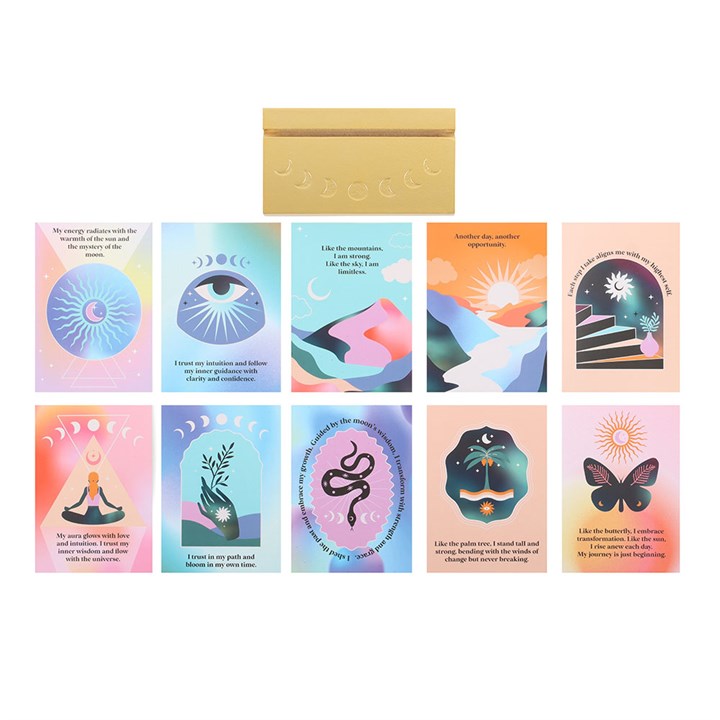 Aura Affirmation Cards (With Wooden Stand)
