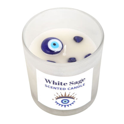 All Seeing Eye Crystal Chip Protection Candle