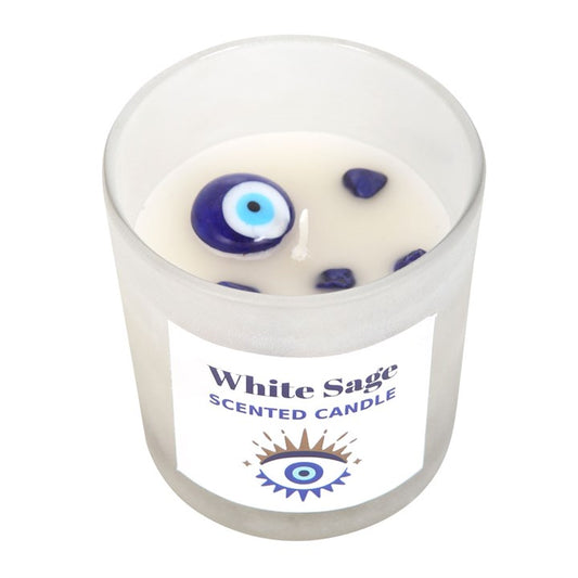 All Seeing Eye Crystal Chip Protection Candle