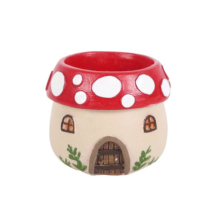 Enchanted Forest Toadstool House Tealight Candle Holder