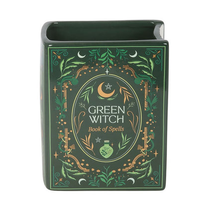 Green Witch Book Flower Vase