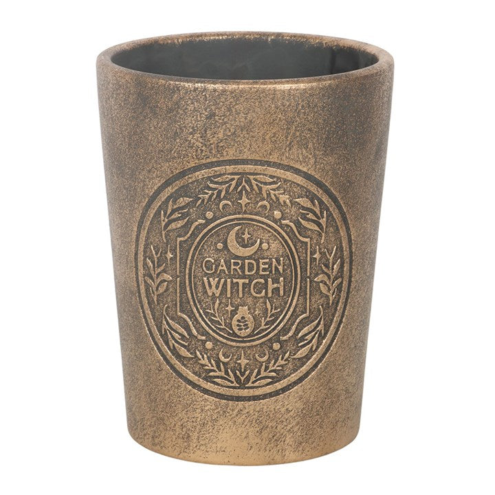 Garden Witch Bronze Terracotta Plant Pot (by Lisa Parker)