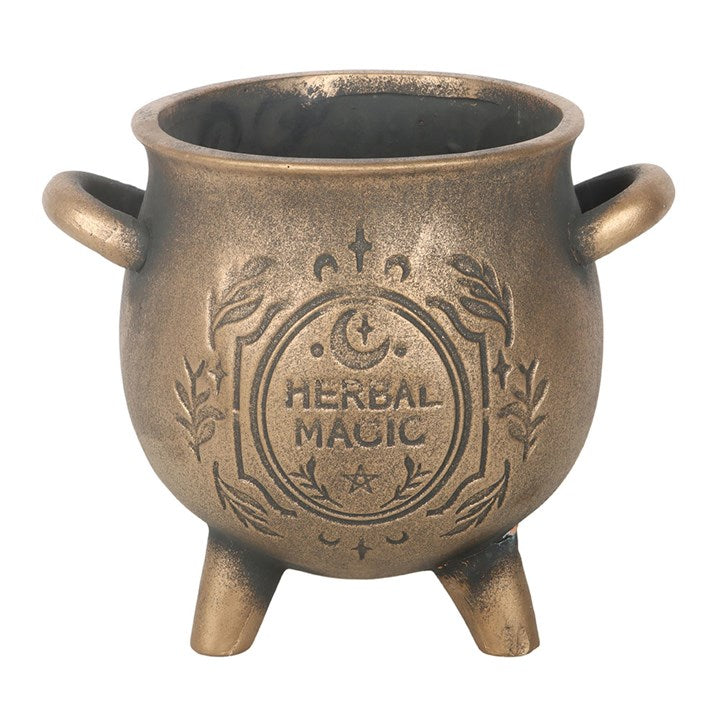 Herbal Magic Cauldron Plant Pot