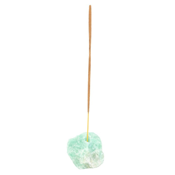 Green Fluorite Crystal Incense Holder