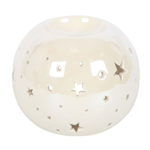 White Iridescent Starry Dream Oil Burner