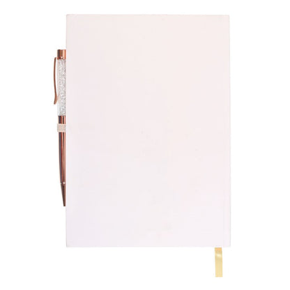 Luna Moth Reflection Journal With Clear Quartz Pen