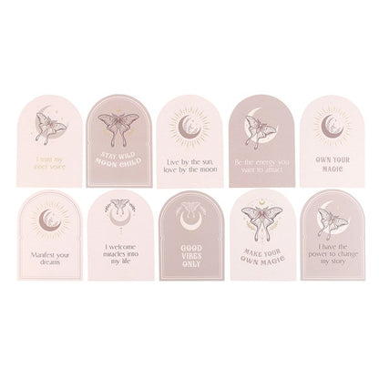Luna Moth Affirmation Cards (With Stand)