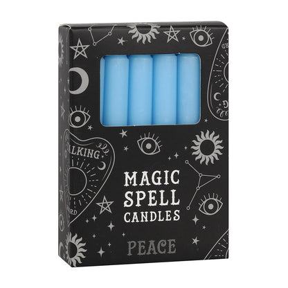 Light Blue Peace Spell Candles (Set of 12)