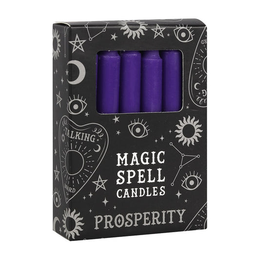 Purple Prosperity Spell Candles (Set of 12)