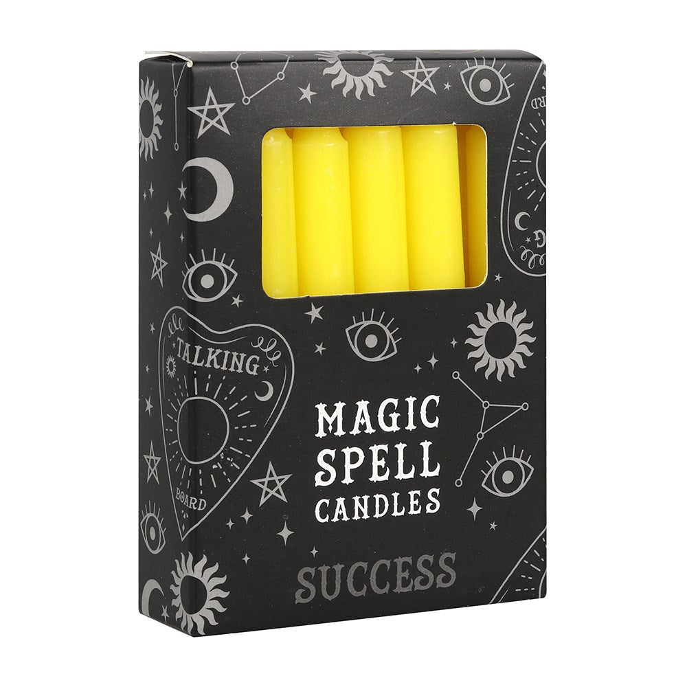 Yellow Success Spell Candles (Set of 12)