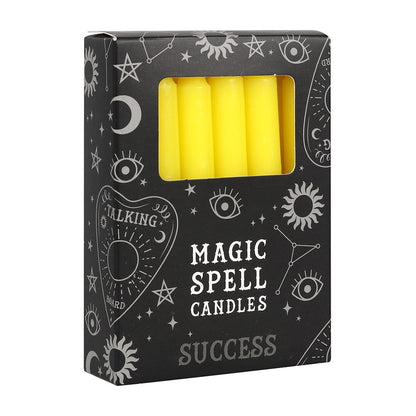 Yellow Success Spell Candles (Set of 12)
