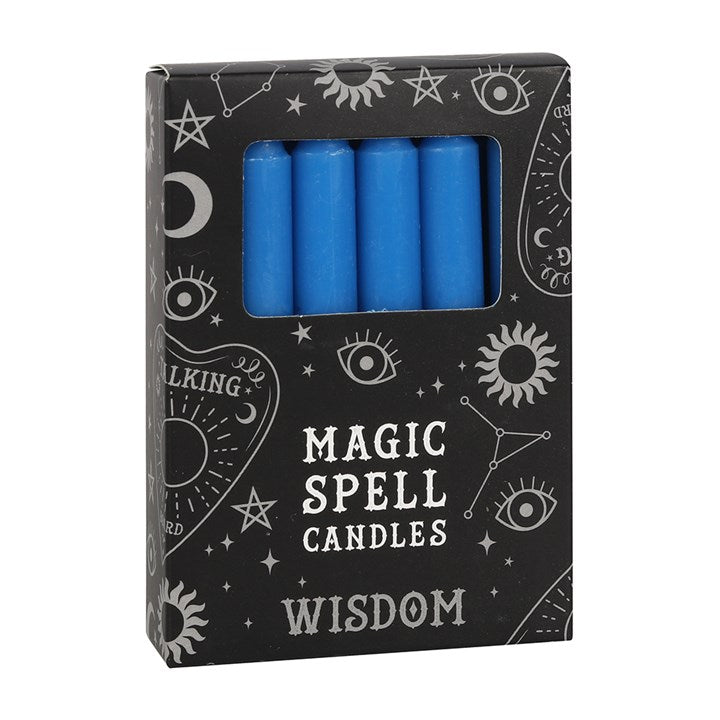 Blue Wisdom Spell Candles (Set of 12)