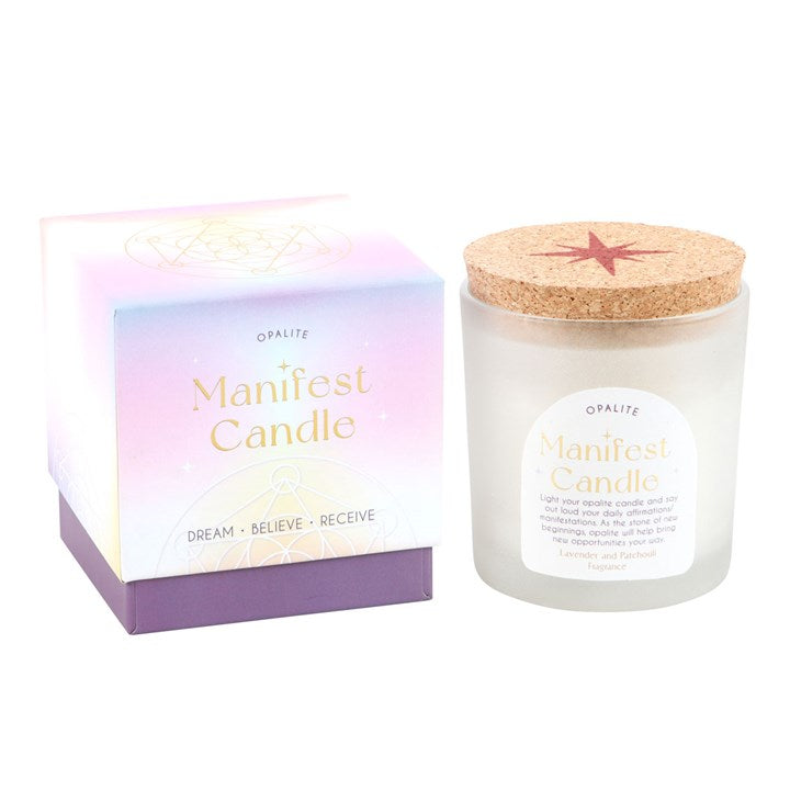 Opalite Manifest Candle