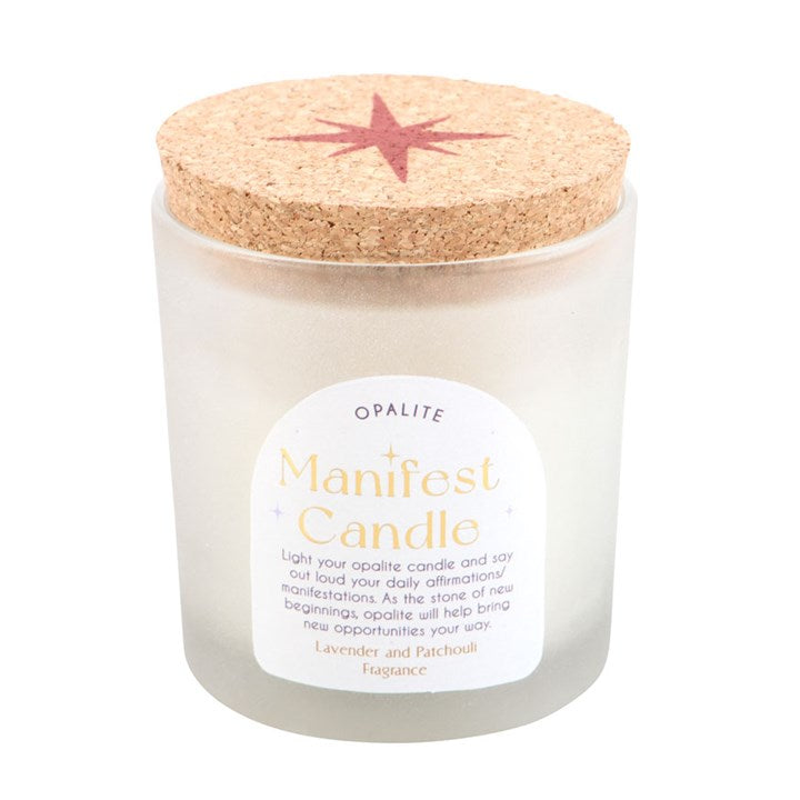 Opalite Manifest Candle