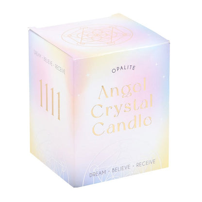 1111 Angel Number Crystal Candle