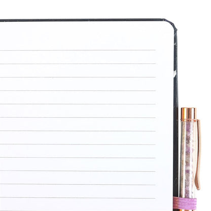 Midnight Moth Journal With Amethyst Pen