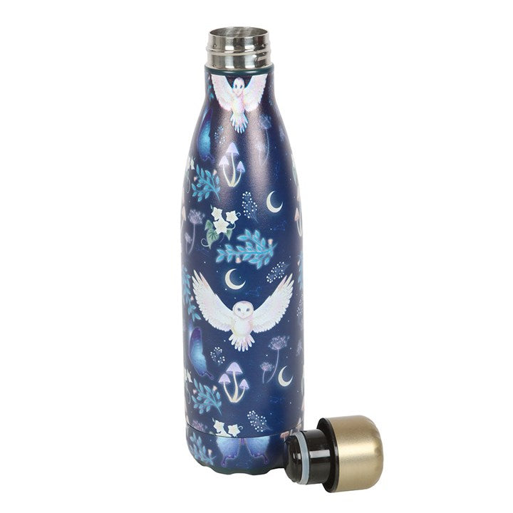 Enchanted Forest Moonlit Owl Metal Drinking Bottle