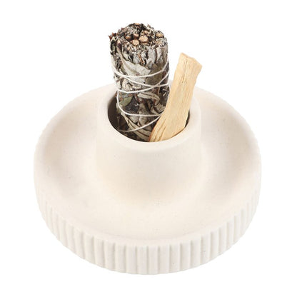 Ribbed Smudge Bowl - Cream