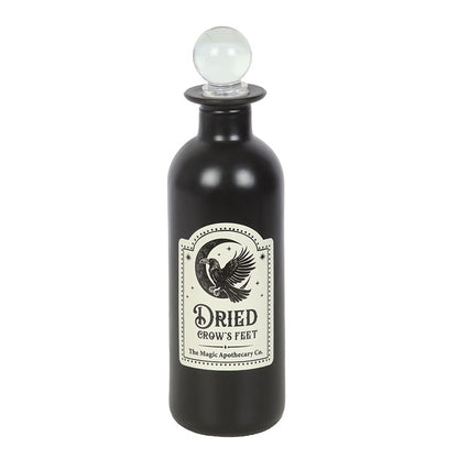 Dried Crows Feet Decorative Glass Bottle
