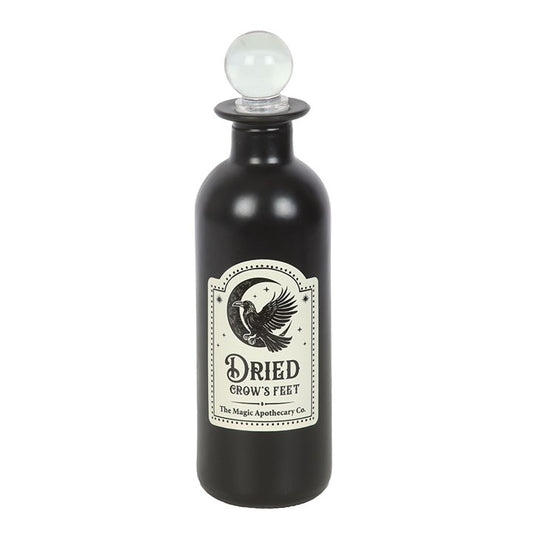 Dried Crows Feet Decorative Glass Bottle