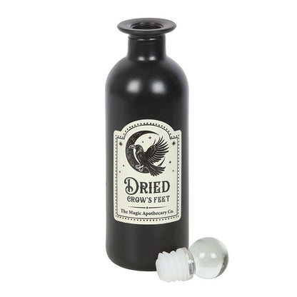 Dried Crows Feet Decorative Glass Bottle