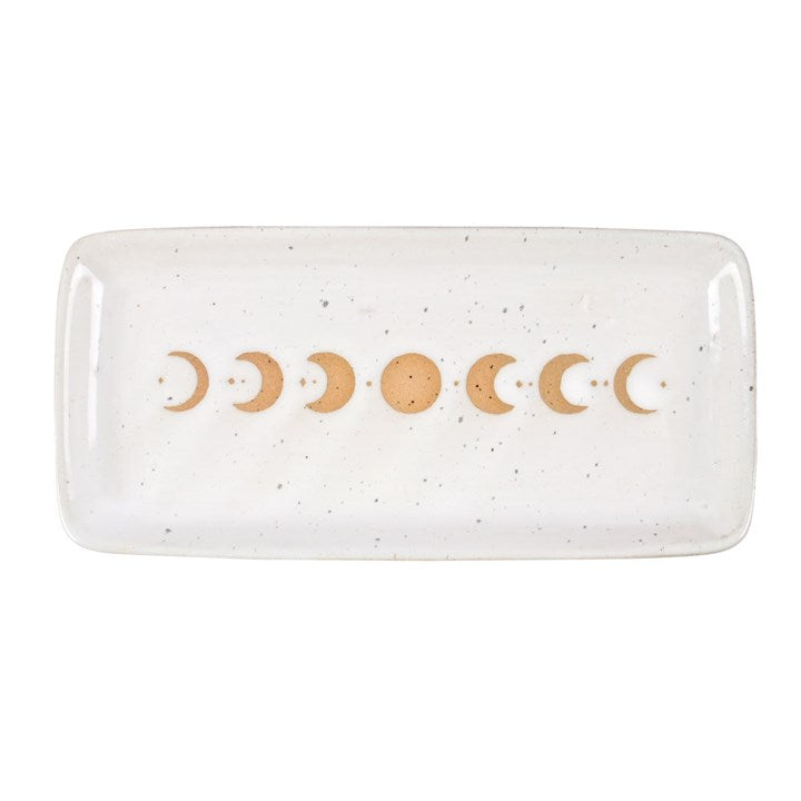 Moon Phase Trinket Dish - White