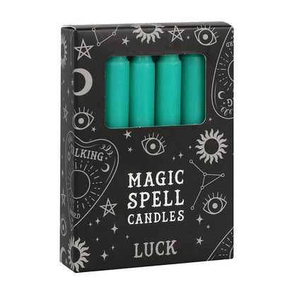 Green Luck Spell Candles (Set of 12)
