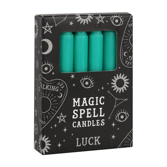Green Luck Spell Candles (Set of 12)