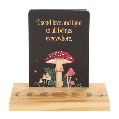 Dark Forest Affirmation Cards (With Wooden Stand)