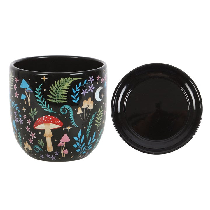 Dark Forest Plant Pot with Saucer