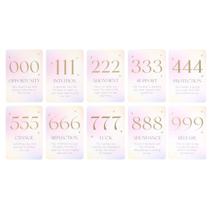 Angel Number Affirmation Cards (With Wooden Stand)