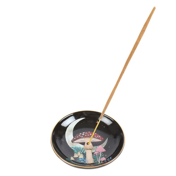 Dark Forest Toadstool Incense Stick & Cone Holder