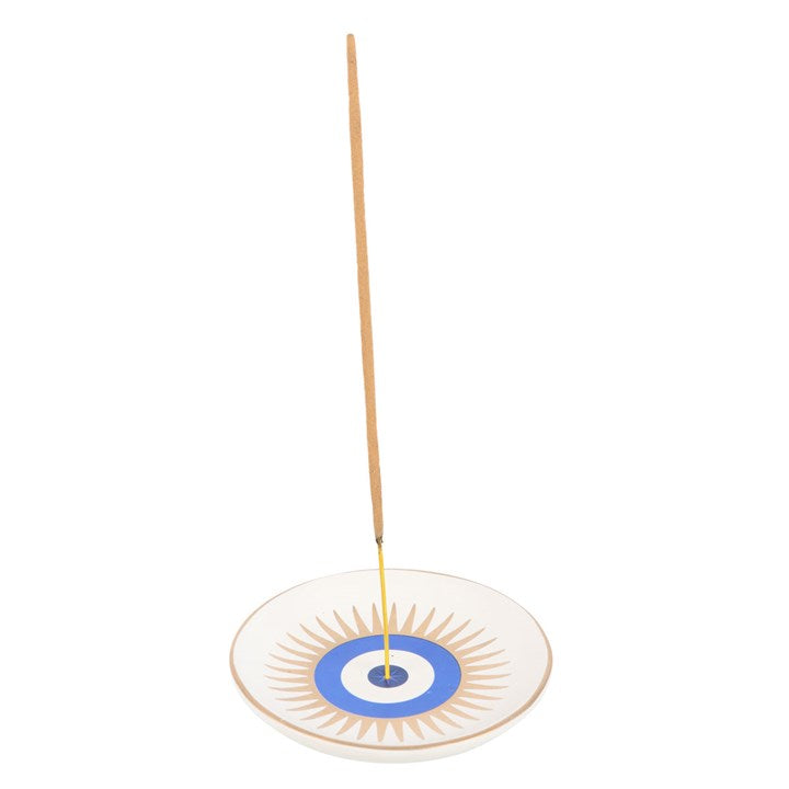All Seeing Eye Incense Stick Holder - White