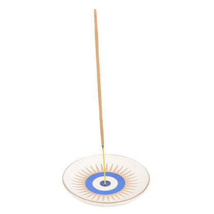 All Seeing Eye Incense Stick Holder - White