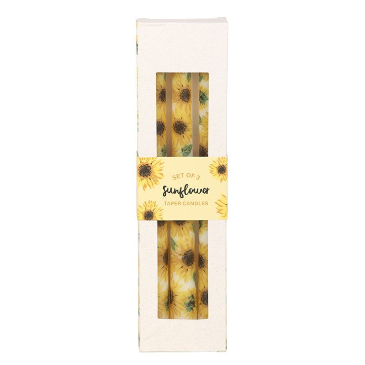 Sunflower Taper Candles (Set of 3)