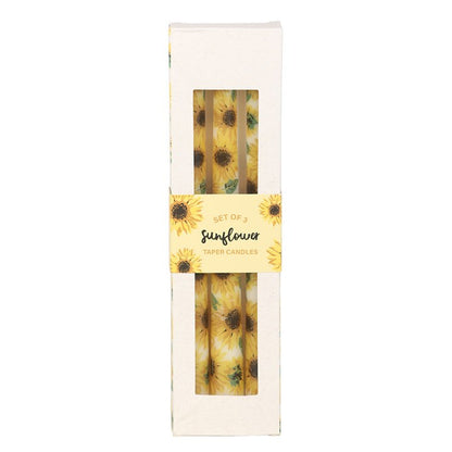 Sunflower Taper Candles (Set of 3)