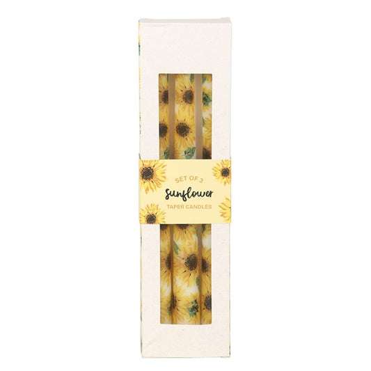 Sunflower Taper Candles (Set of 3)