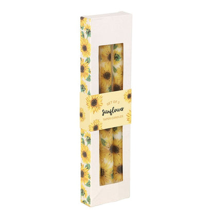 Sunflower Taper Candles (Set of 3)