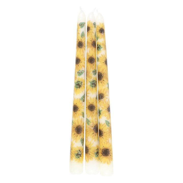 Sunflower Taper Candles (Set of 3)