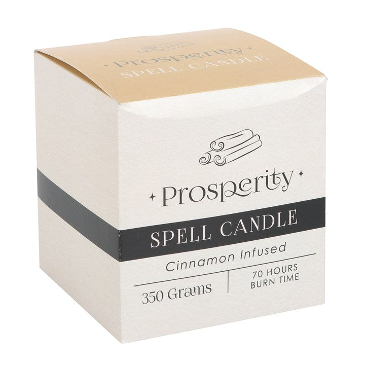 Prosperity Spell Candle - Cinnamon Infused