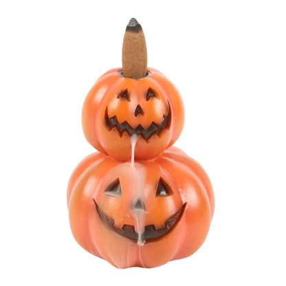 Stacked Pumpkins Backflow Cone Incense Burner