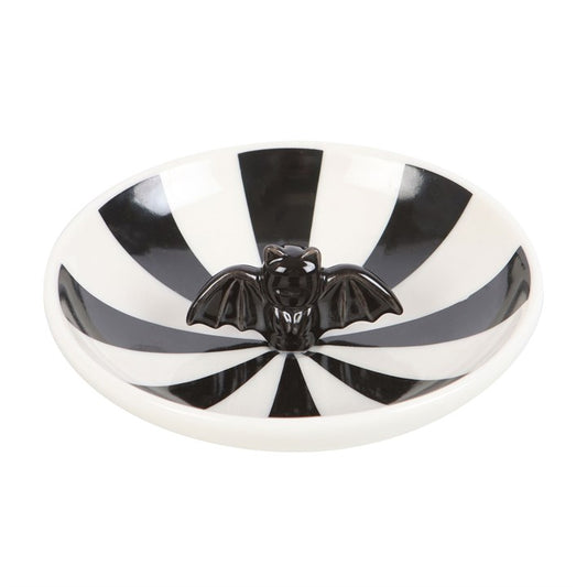 Midnight Stripes Bat Trinket Dish