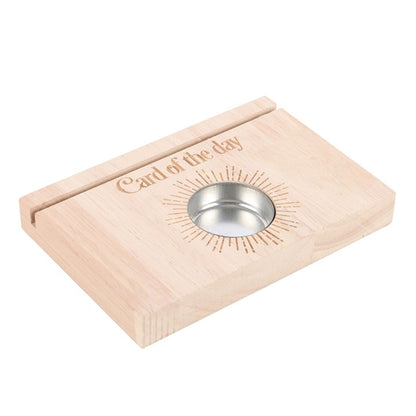 Card of the Day Natural Tarot Stand & Tealight Candle Holder