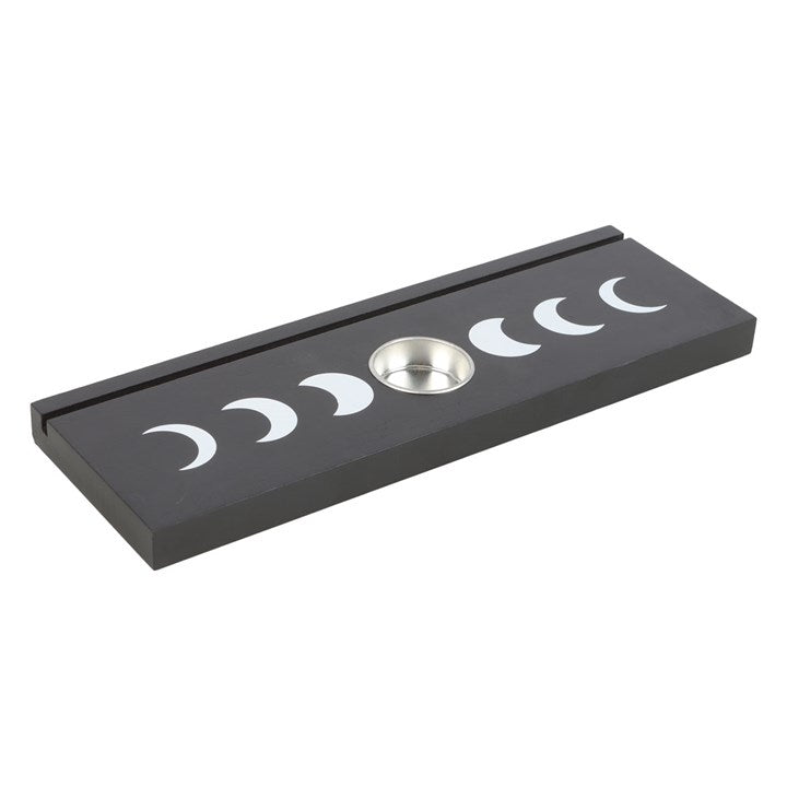 Moon Phase Black Tarot Stand & Tealight Candle Holder