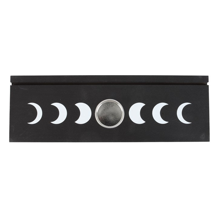Moon Phase Black Tarot Stand & Tealight Candle Holder