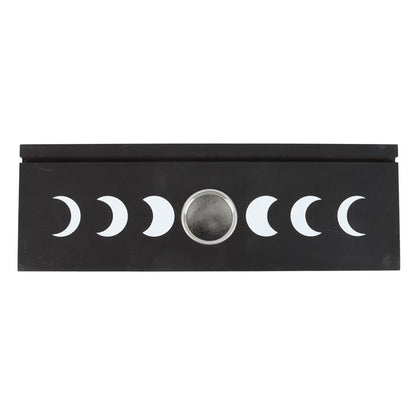 Moon Phase Black Tarot Stand & Tealight Candle Holder